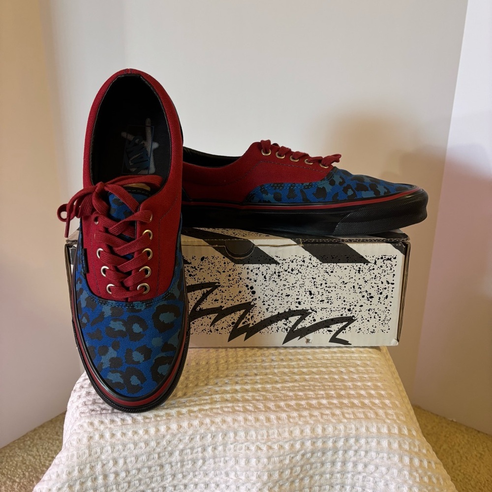 Vans Vault x Stray Rats OG Era LX Rio Red Snorkel Blue Mens 10.5 - Picture 2 of 8